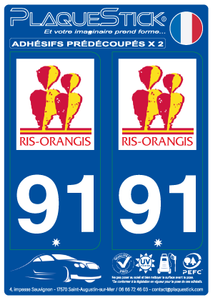 91 -Ris-Orangis PlaqueStick