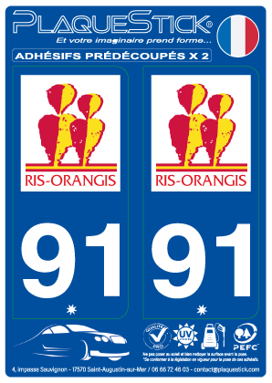 91 -Ris-Orangis PlaqueStick