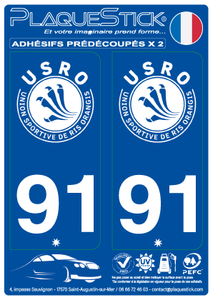 91 -Ris-Orangis "Union Sportive" PlaqueStick