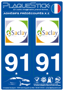 91 -Saclay PlaqueStick