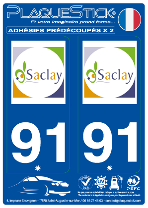 91 -Saclay PlaqueStick
