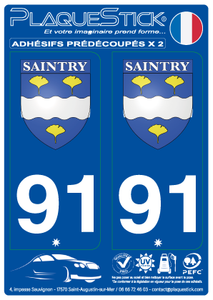 91 -Saintry-sur-Seine "Blason" PlaqueStick