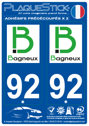 92 -Bagneux PlaqueStick