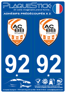 92 -Boulogne-Billancourt "Athletic Club" Rugby PlaqueStick
