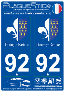 92 -Bourg-la-Reine PlaqueStick