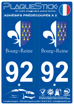 92 -Bourg-la-Reine PlaqueStick