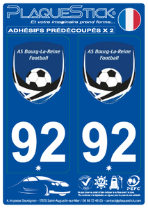 92 -Bourg-la-Reine "Association Sportive" Football PlaqueStick