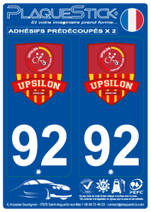 92 -Châtenay-Malabry "Upsilon" PlaqueStick