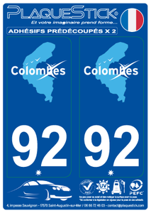 92 -Colombes PlaqueStick