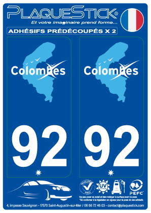 92 -Colombes PlaqueStick