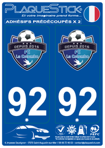 92 -Colombes "FC" PlaqueStick