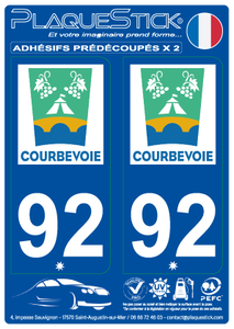 92 -Courbevoie PlaqueStick