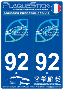92 -Courbevoie "Rugby Club" PlaqueStick