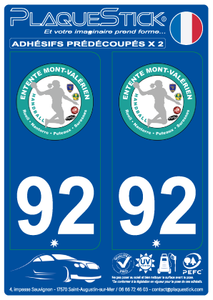 92 -Entente Mont-Valerien "Handball" PlaqueStick