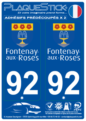 92 -Fontenay-aux-Roses PlaqueStick