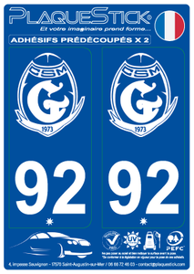 92 -Gennevilliers "Rugby" PlaqueStick