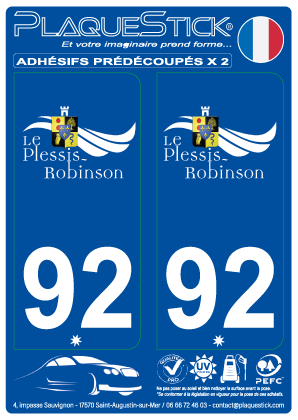 92 -Le Plessis-Robinson PlaqueStick