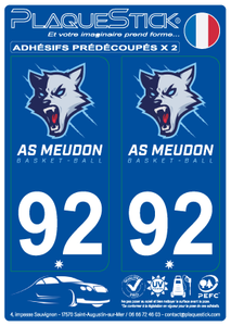 92 -Meudon "AS" Basket Ball PlaqueStick