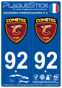 92 -Meudon "Comètes" Hockey Club PlaqueStick