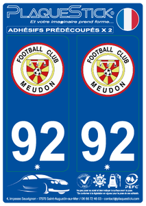 92 -Meudon "Football Club" PlaqueStick