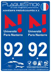 92 -Nanterre "Université" PlaqueStick