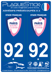 92 -Saint-Cloud "Stade Français" PlaqueStick