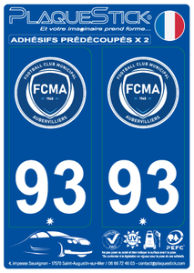 93 -Aubervilliers "FCM" PlaqueStick