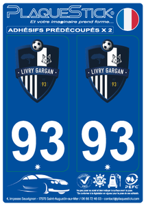 93 -Livry-Gargan "Football Club" PlaqueStick