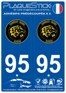 95 -Sarcelles - Garches  "Entente" Football PlaqueStick