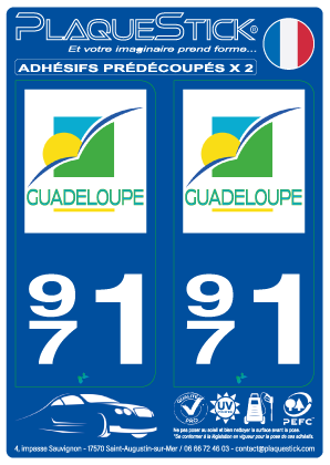 971 -La Guadeloupe PlaqueStick