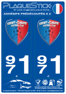 971 -Saint-Claude "Football Club" PlaqueStick