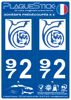 972 -La Martinique PlaqueStick