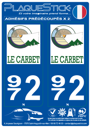 972 -Le Carbet PlaqueStick