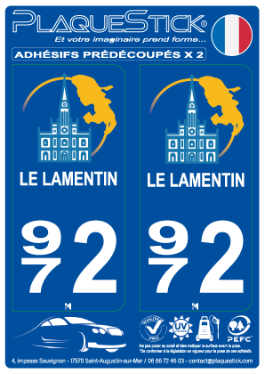 972 -Le Lamentin PlaqueStick