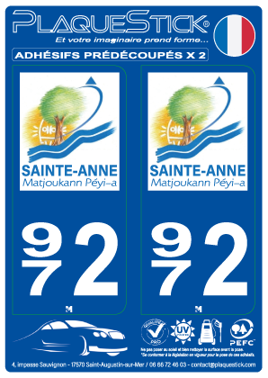 972 -Sainte-Anne PlaqueStick