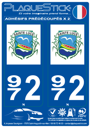 972 -Sainte-Luce PlaqueStick