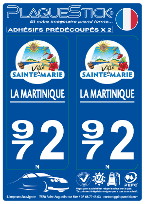 972 -Sainte-Marie PlaqueStick