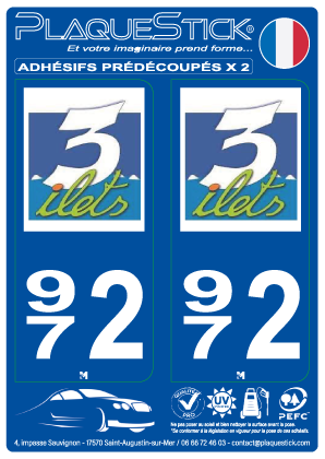 972 -Les Trois-Îlets PlaqueStick
