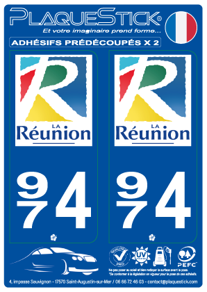 974 -La Réunion PlaqueStick
