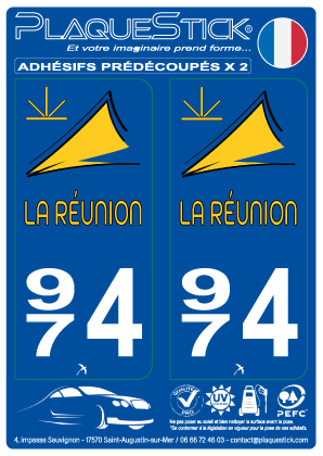 974 -La Réunion PlaqueStick