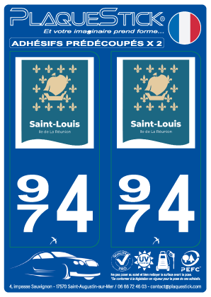 974 -Saint-Louis PlaqueStick
