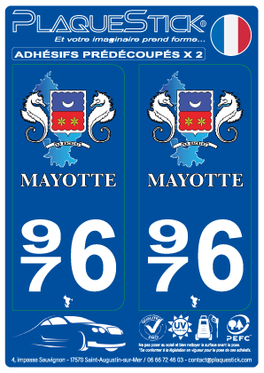 976 -Mayotte PlaqueStick