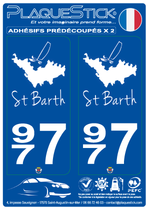 977 -St Barth PlaqueStick