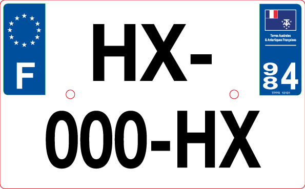 984 -Plaque immatriculation Moto 