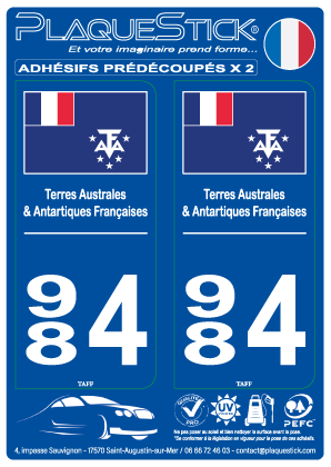 984 -Terres Australes-&-Antarctiques Françaises PlaqueStick