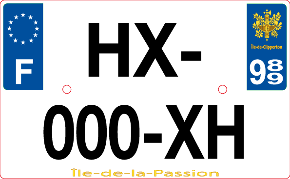 989 -Plaque immatriculation Moto 