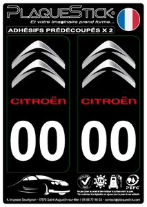 Citroën "Fond noir" PlaqueStick