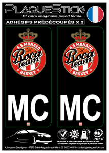 Monaco "Roca Team" Basket, Fond noir PlaqueStick