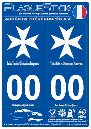 Ordre de l'Hôpital de Saint-Jean-de-Jérusalem PlaqueStick