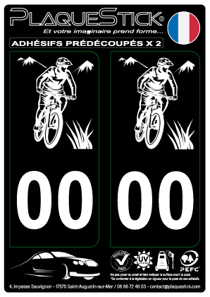 Vttiste -Fond noir PlaqueStick